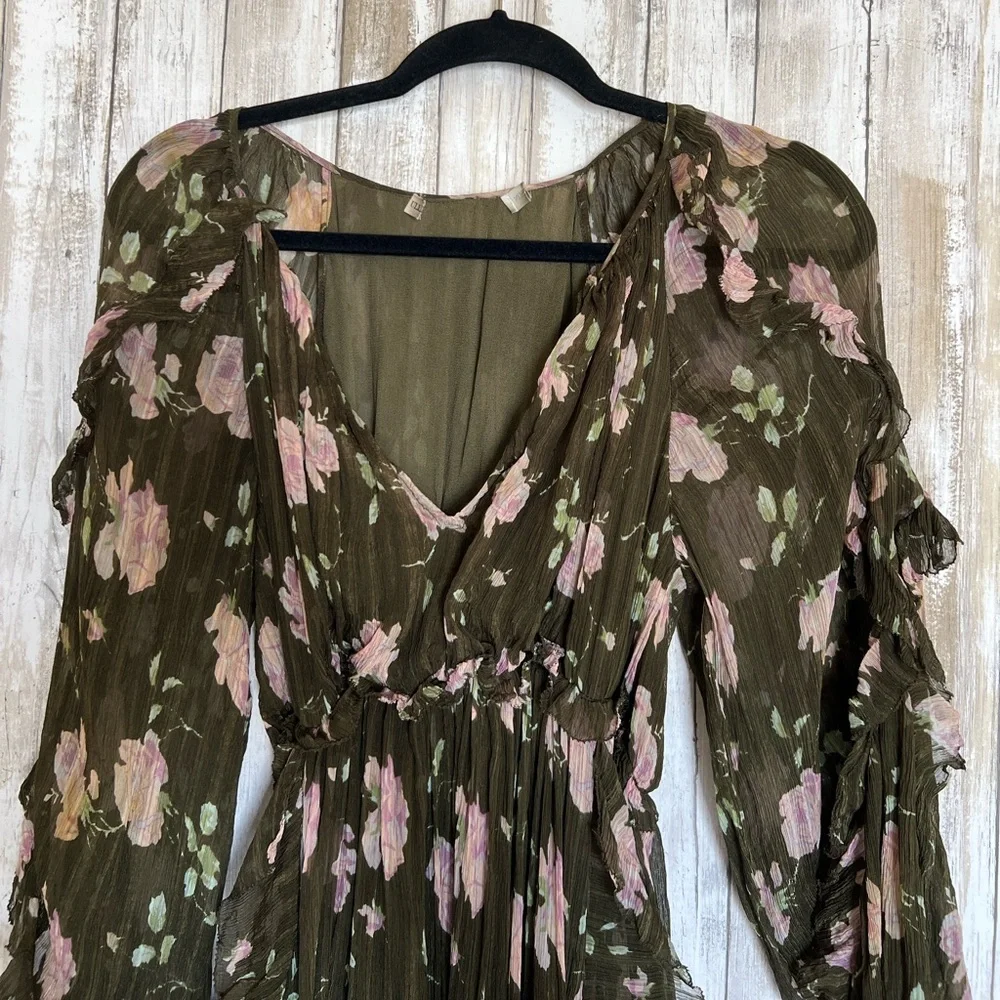 Ulla Johnson Lorelei Floral Ruffle Midi Dress